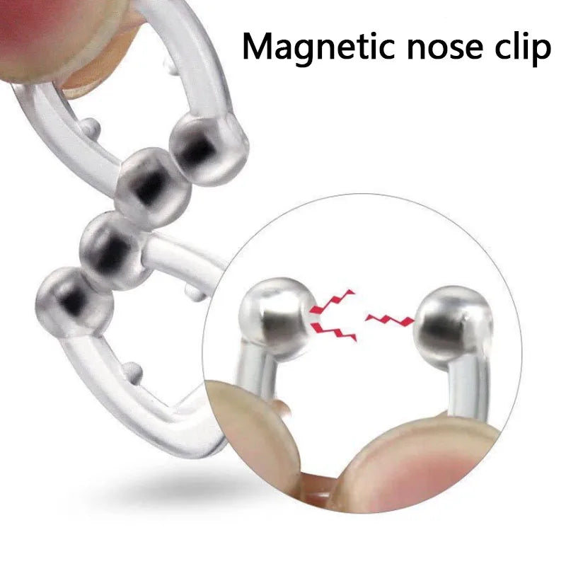 4PCS Magnetic Anti-Snoring Silicone Nose Clips - Sleep Aid Device for Apnea Relief & Nighttime Snore Prevention