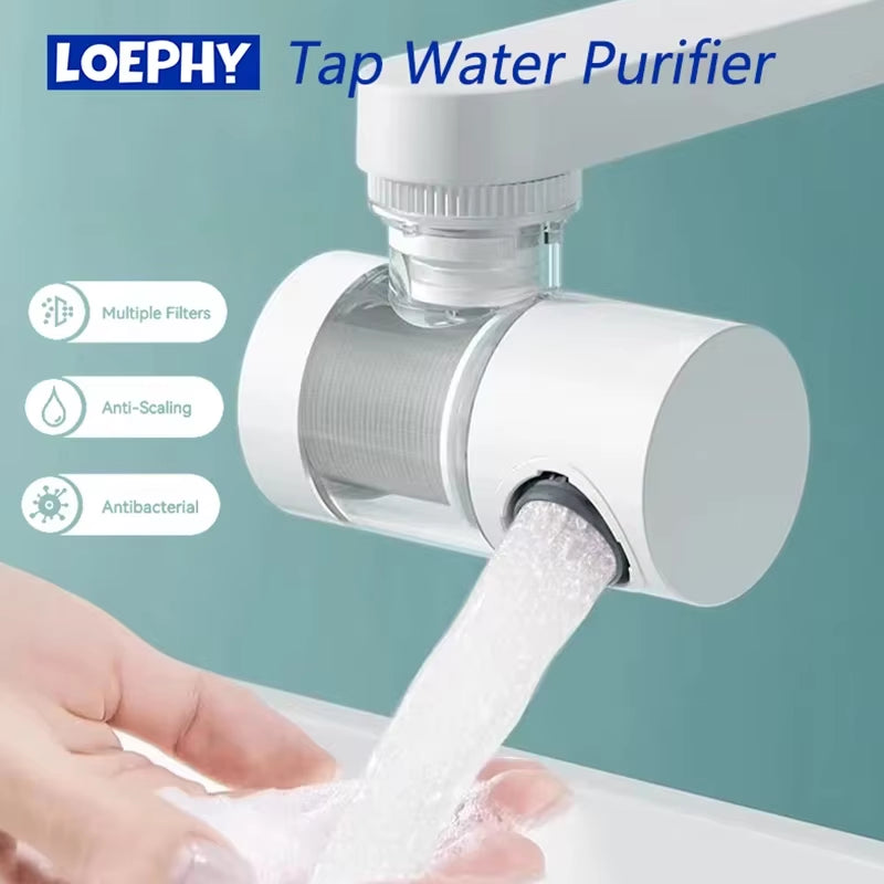 720° Rotating Faucet Filter | Splash-Proof Tap Water Purifier & Pressurizer